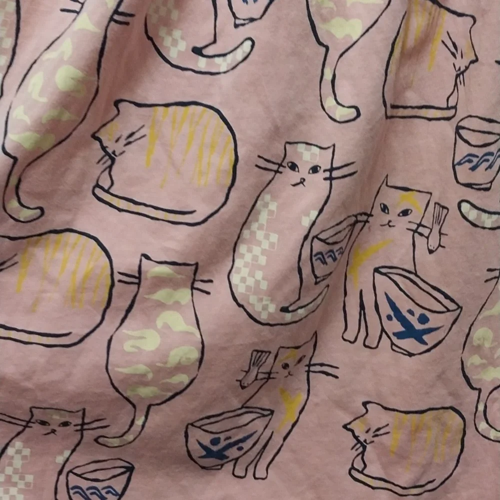 Tea Collection Pink Cat Graphic Long Sleeve Dress 12